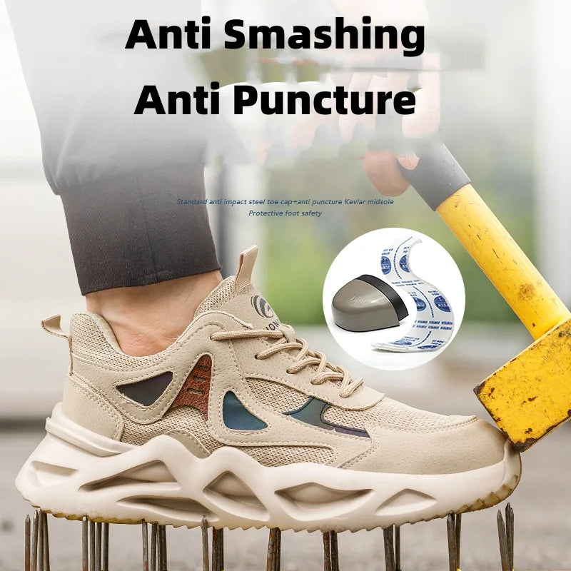 Lightweight Safety Shoes for Work: Comfort & Protection with Steel Toe Cap